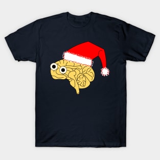 Santa Hat Brain T-Shirt